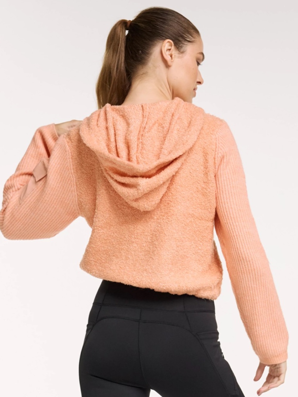 FLX Cozy Peach Half Zip Hoodie Pullover - Picture 2 of 10